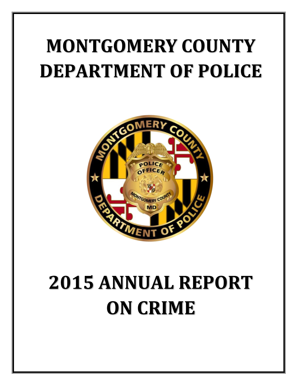 2015 Annual Crime Report