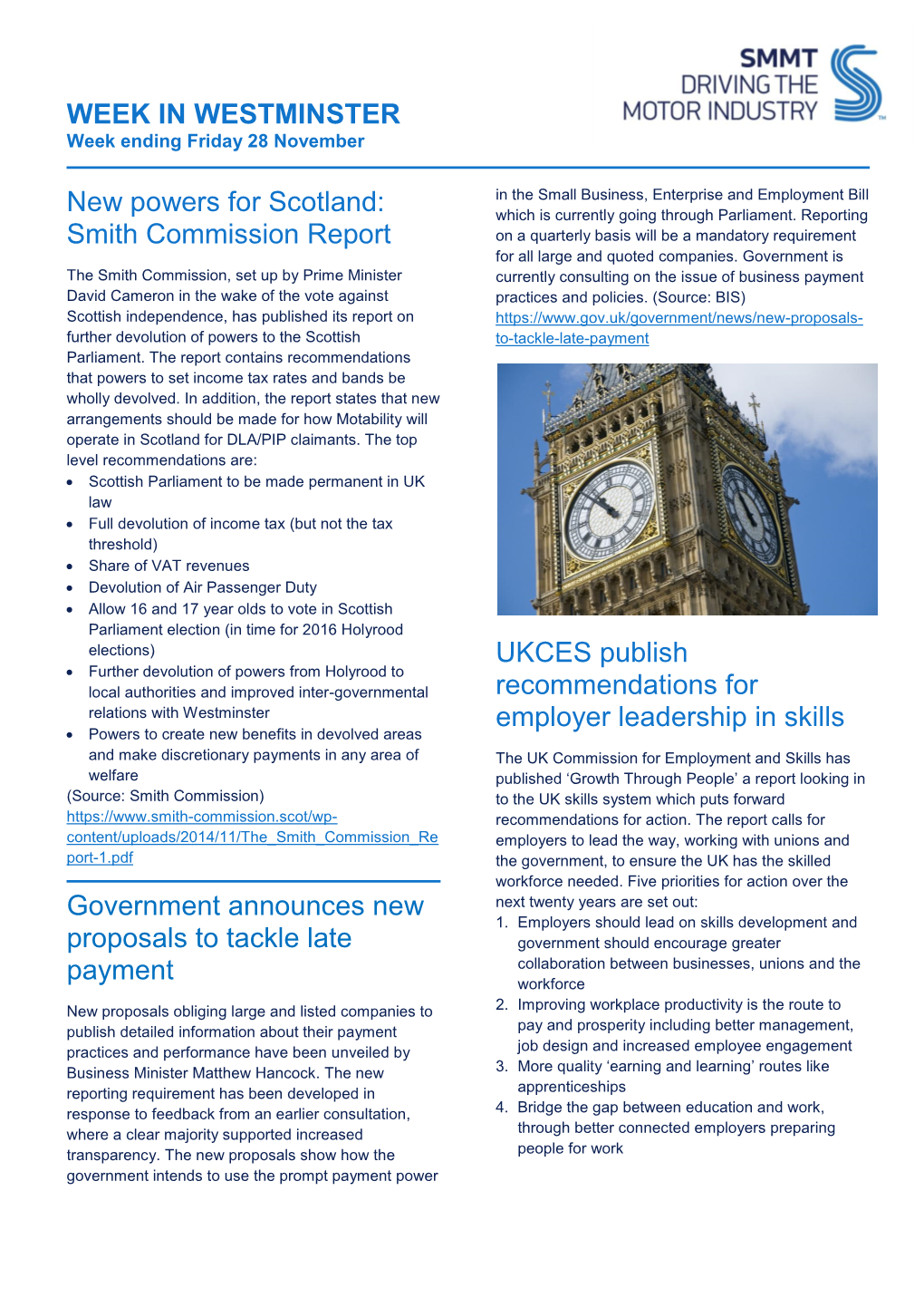 Smith Commission Report Government Announces New