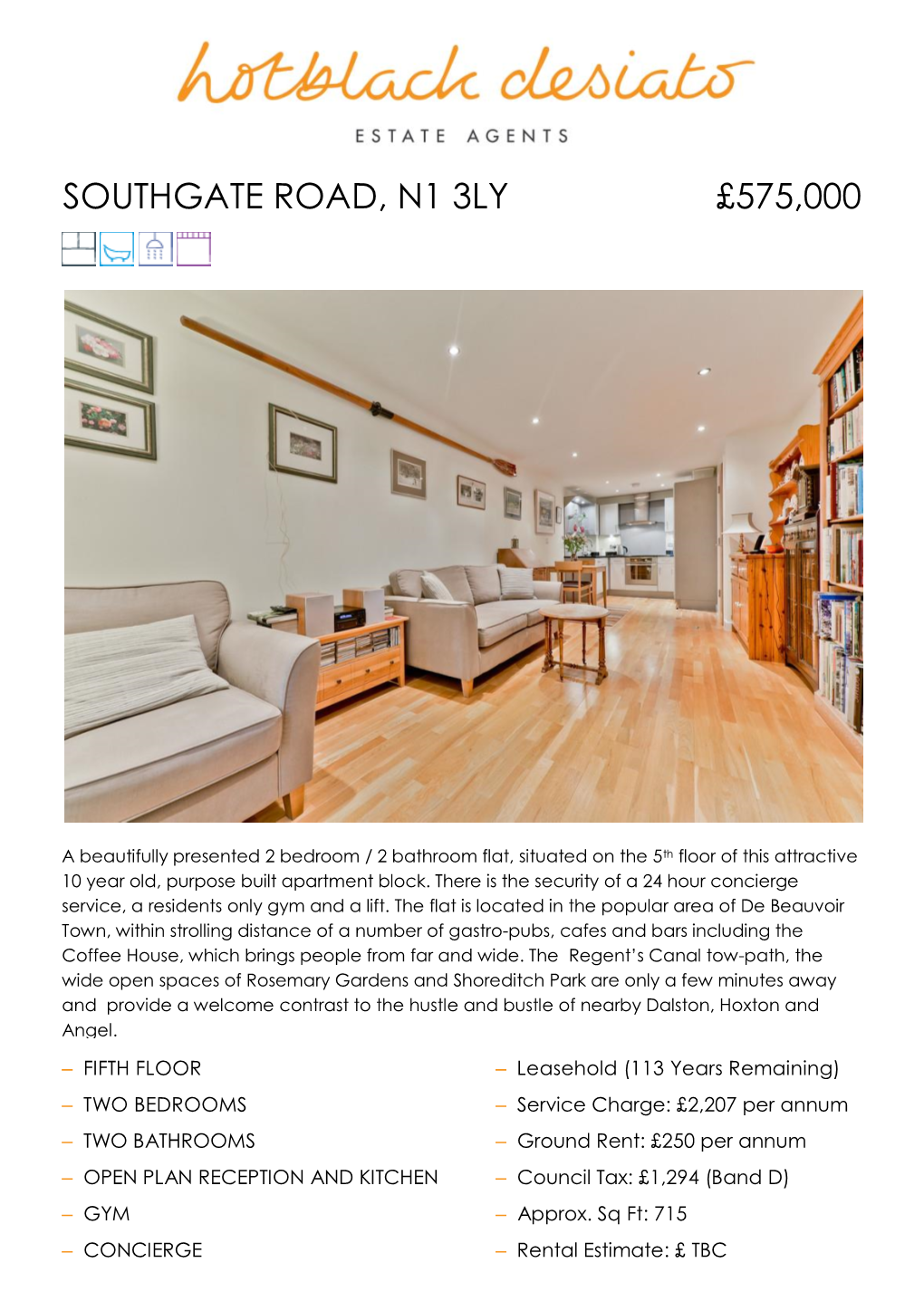 £575,000 Southgate Road, N1