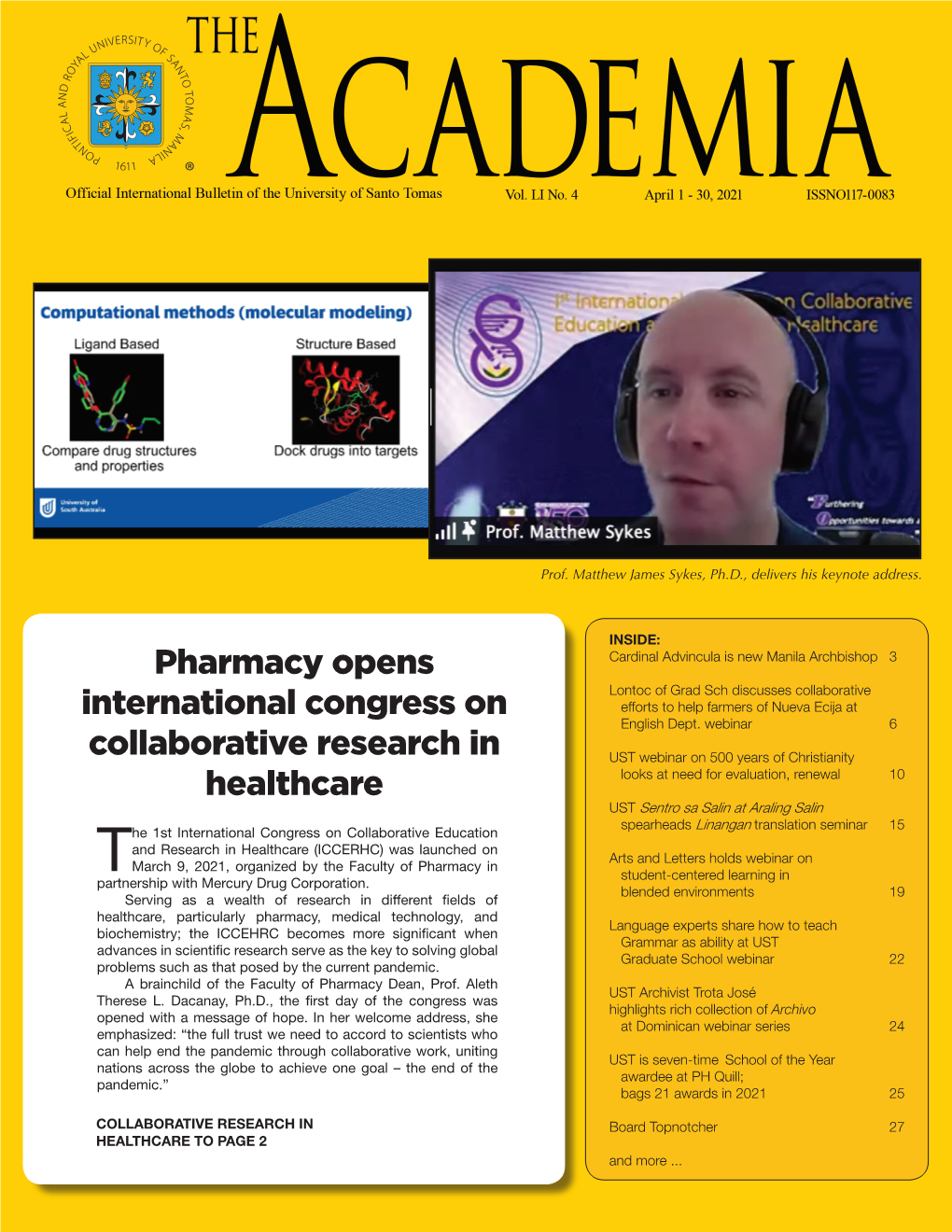 Pharmacy Opens International Congress on Collaborative Research