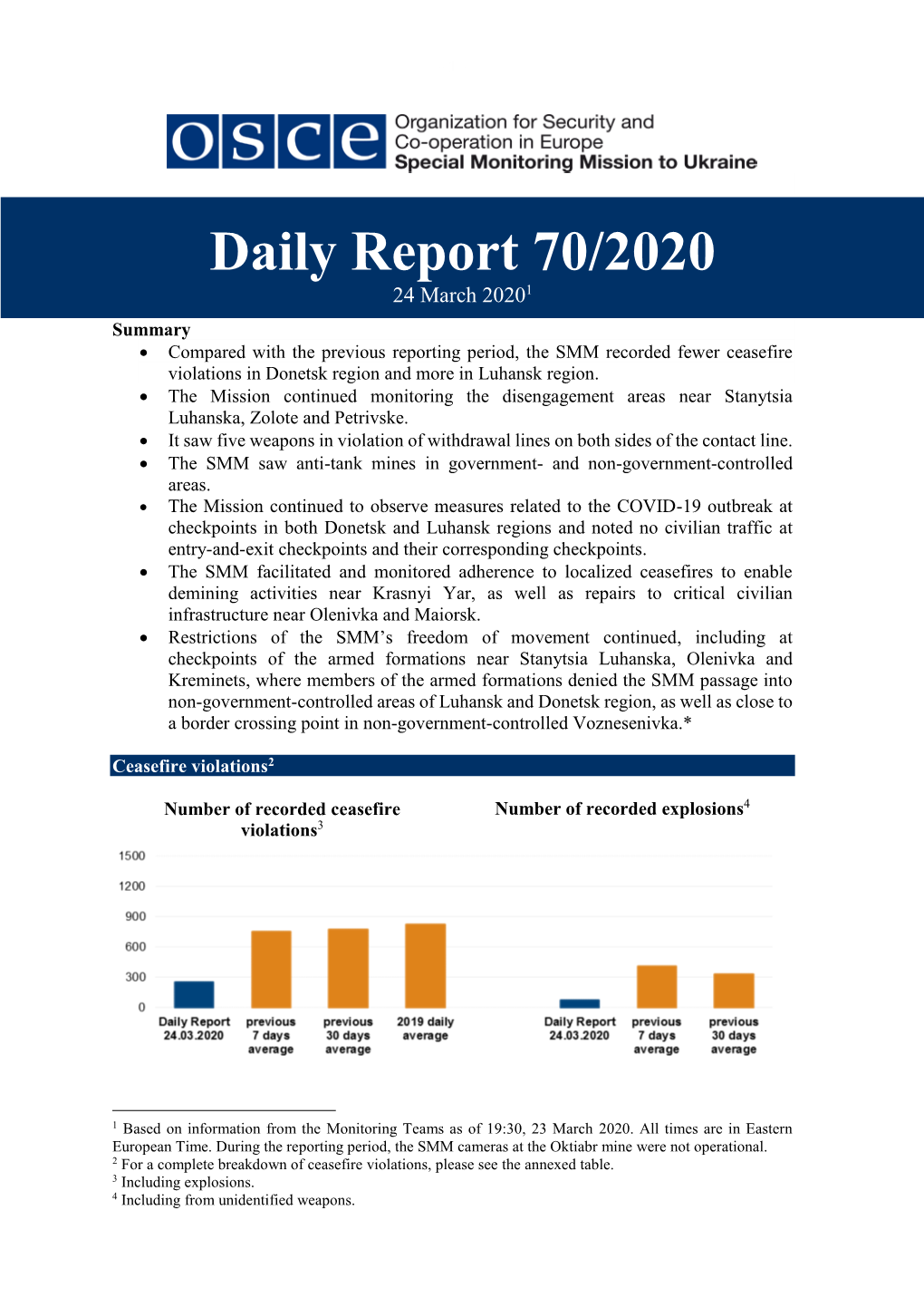 Daily Report 70/2020