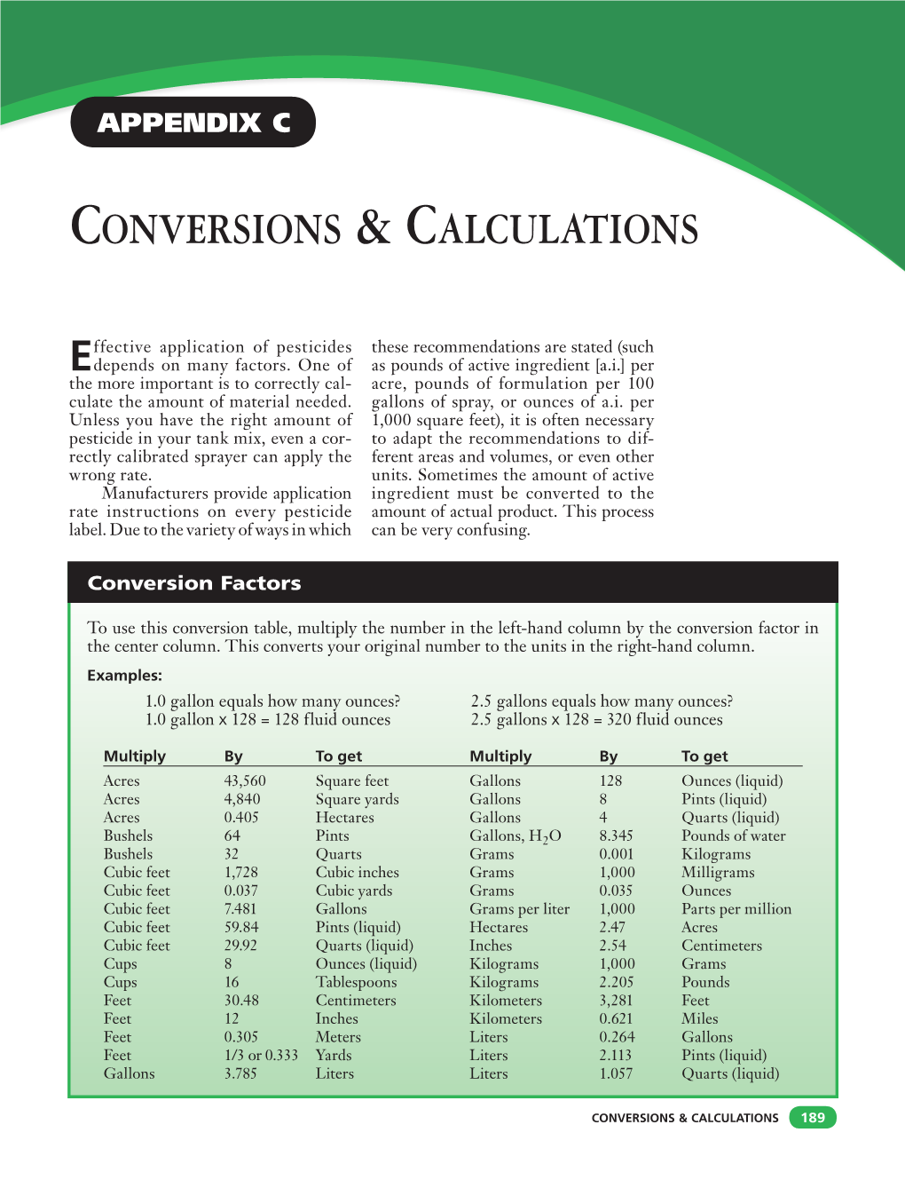 Conversions & Calculations