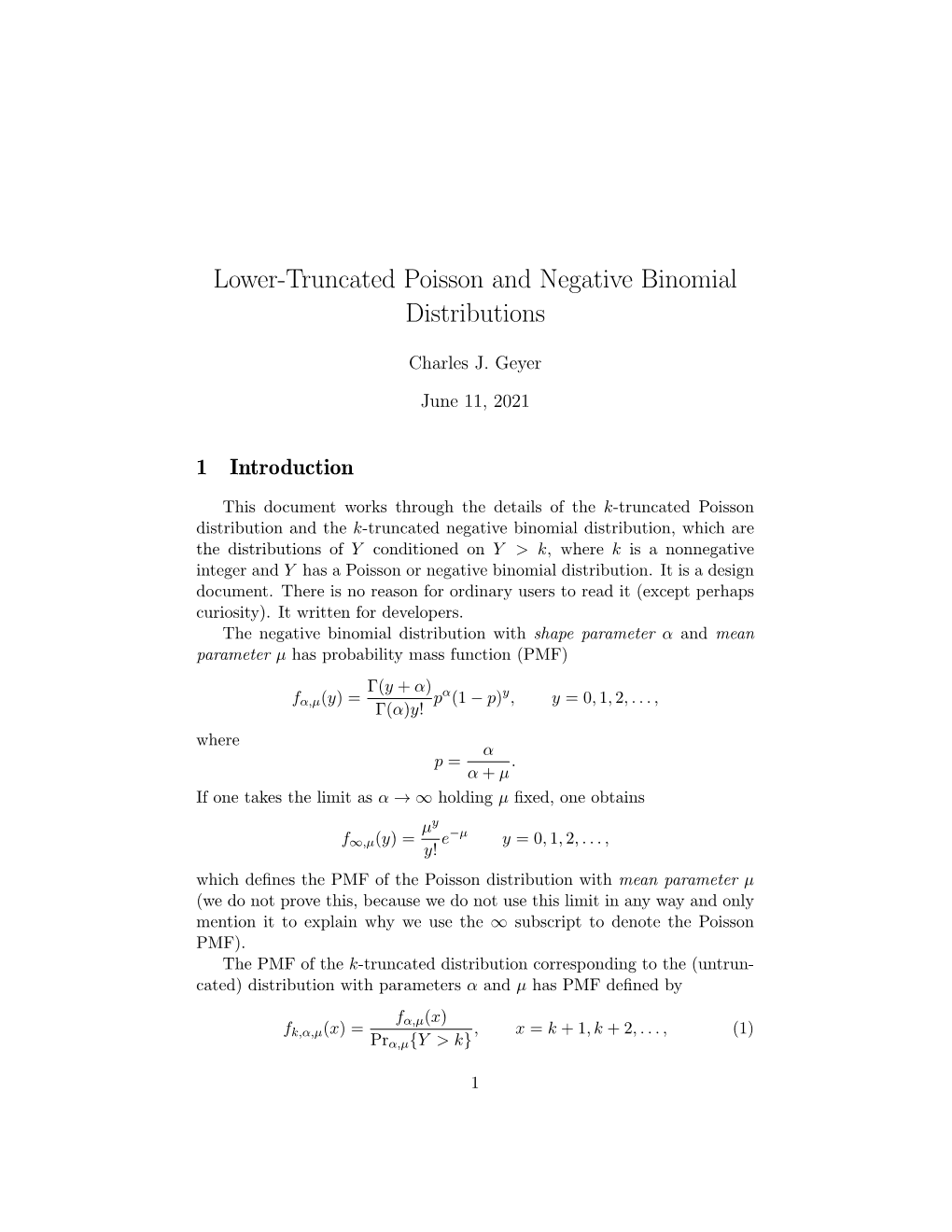 Lower-Truncated Poisson and Negative Binomial Distributions