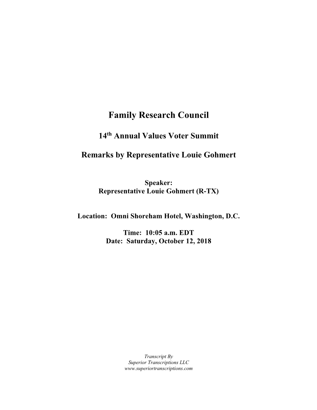 Family Research Council