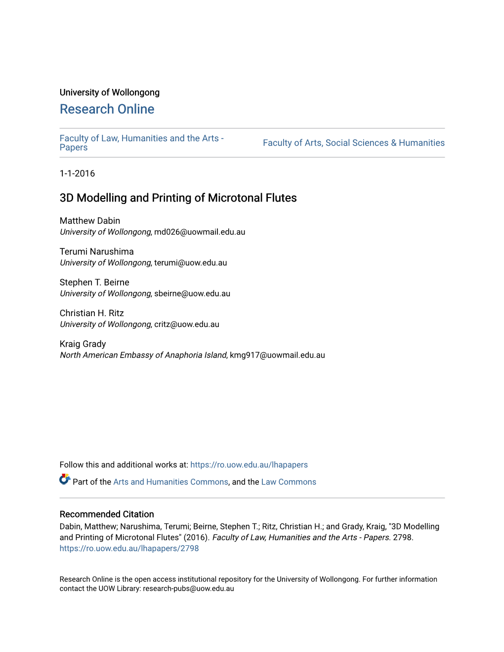 3D Modelling and Printing of Microtonal Flutes