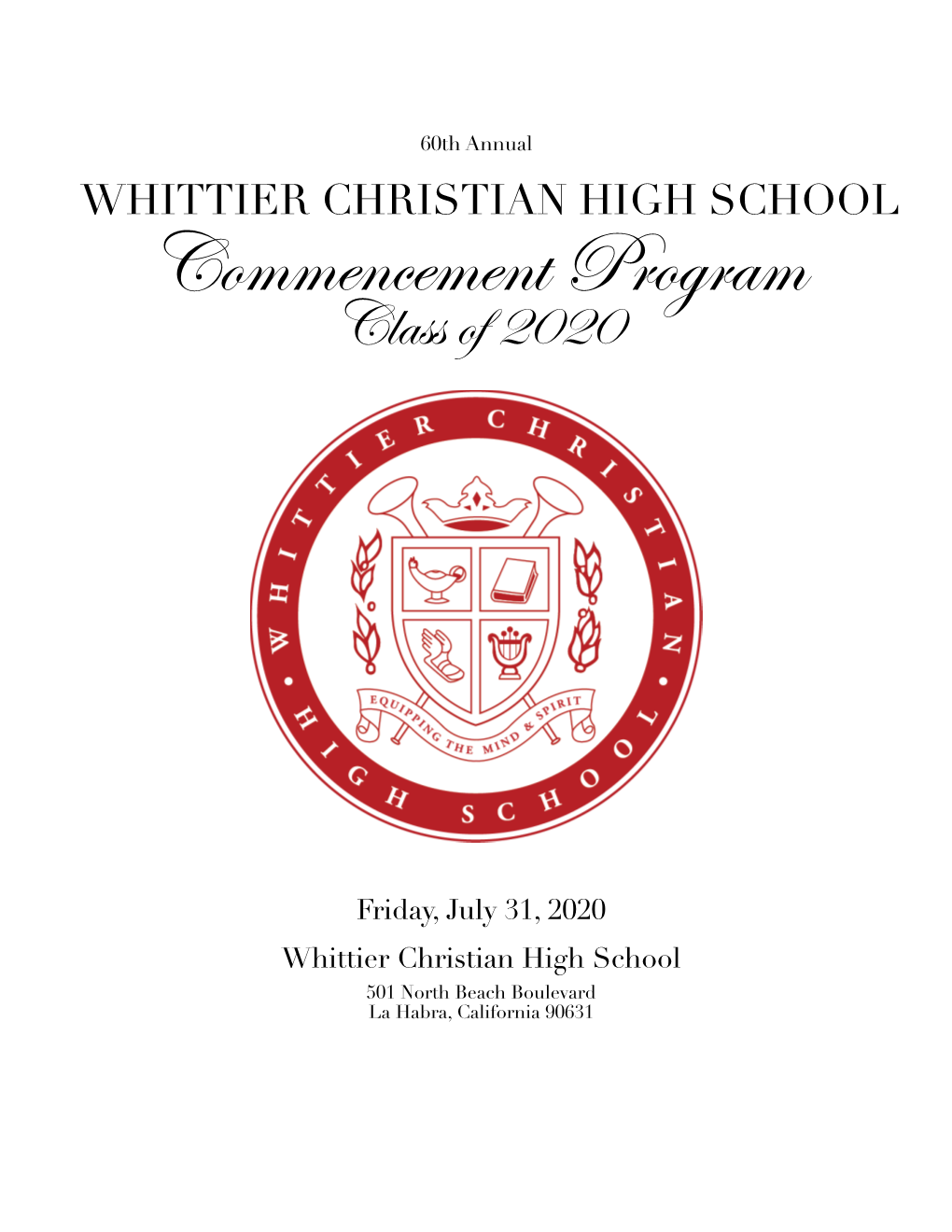 2020 Commencement Program