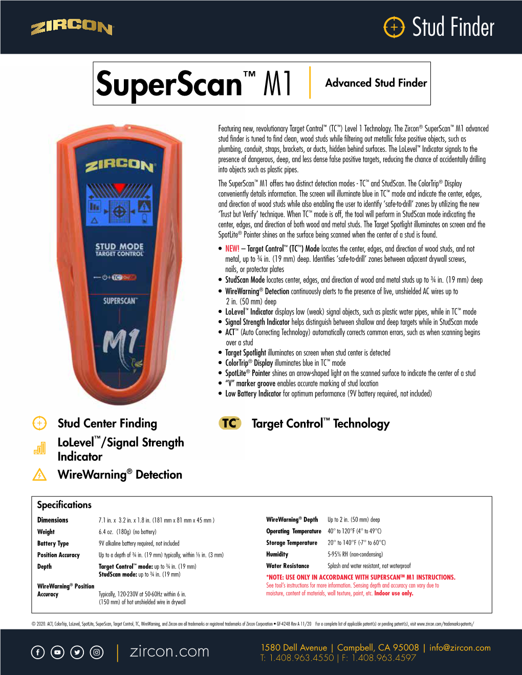 Superscan™ M1 | Advanced Stud Finder