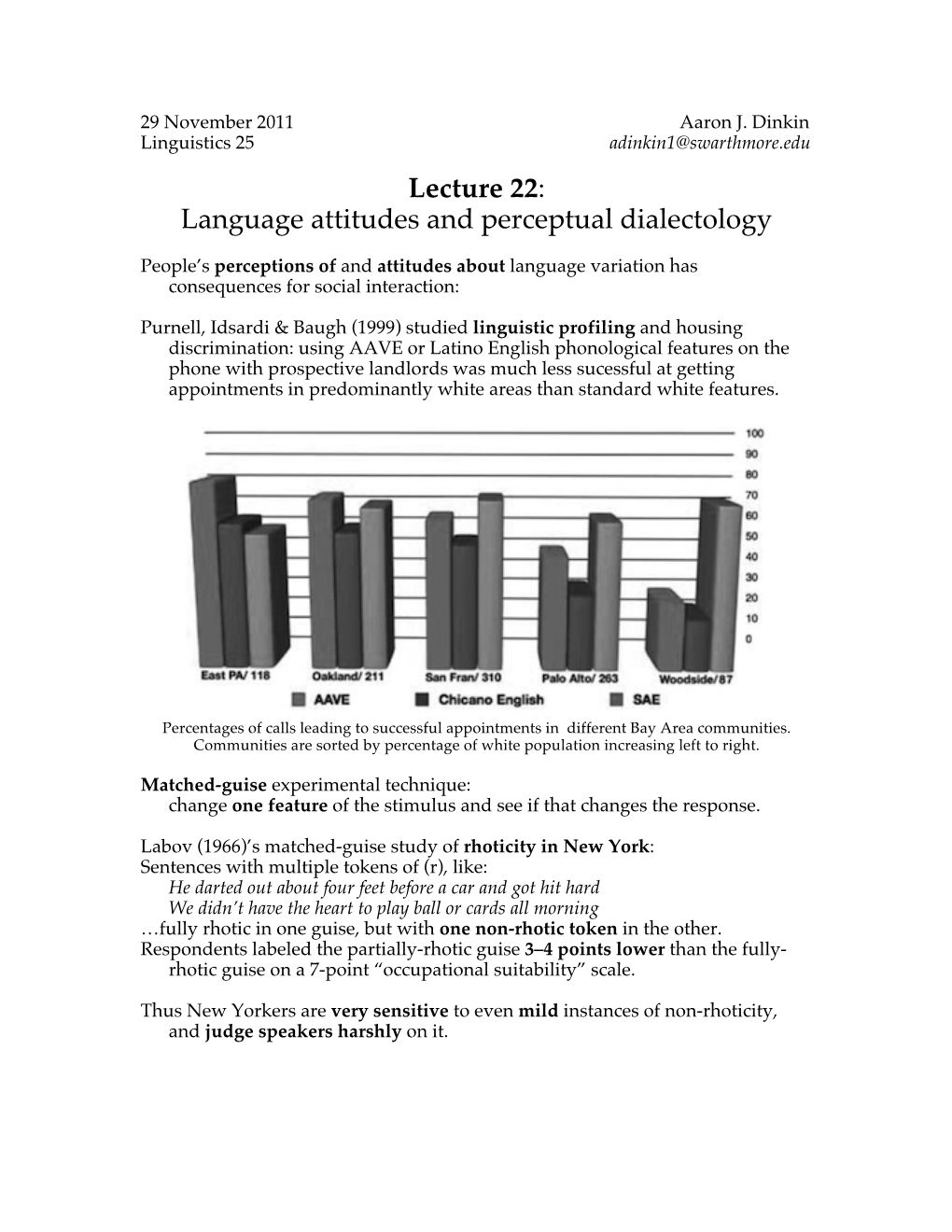 Language Attitudes and Perceptual Dialectology