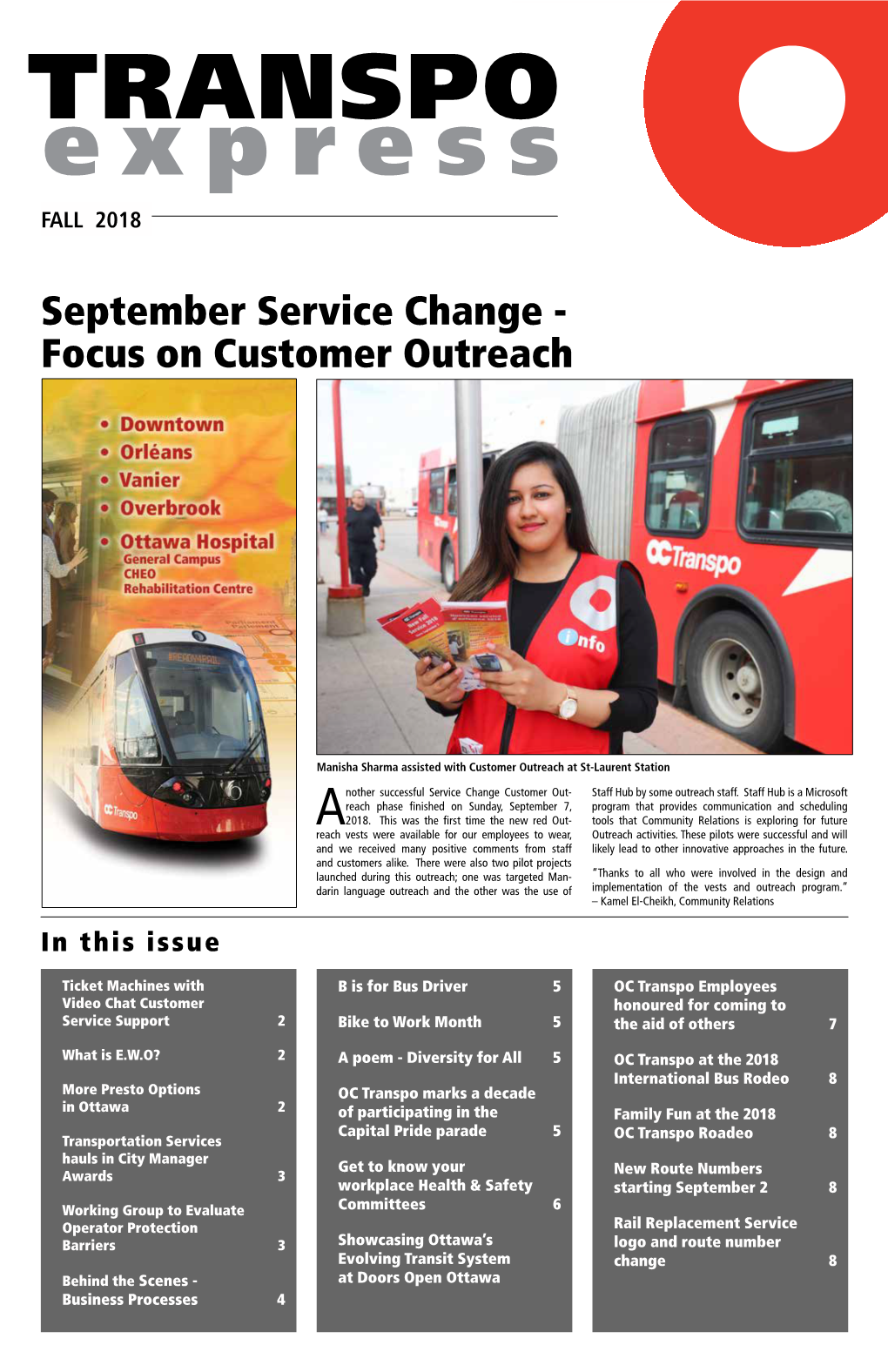 September Service Change - Focus on Customer Outreach