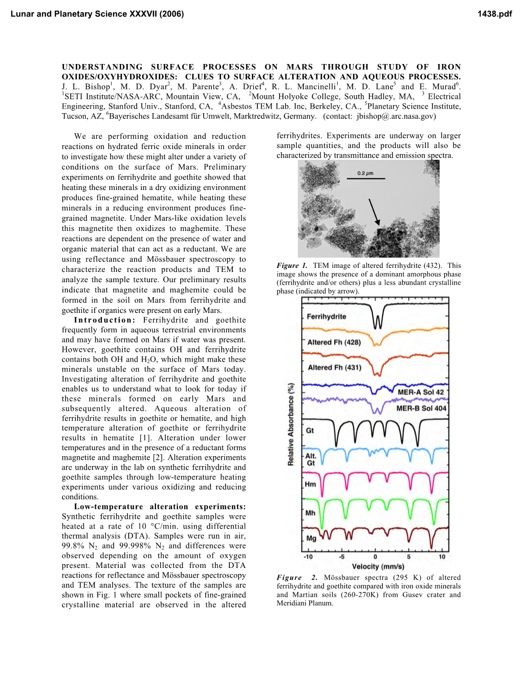 Understanding Surface Processes on Mars Through Study of Iron Oxides/Oxyhydroxides: Clues to Surface Alteration and Aqueous Processes