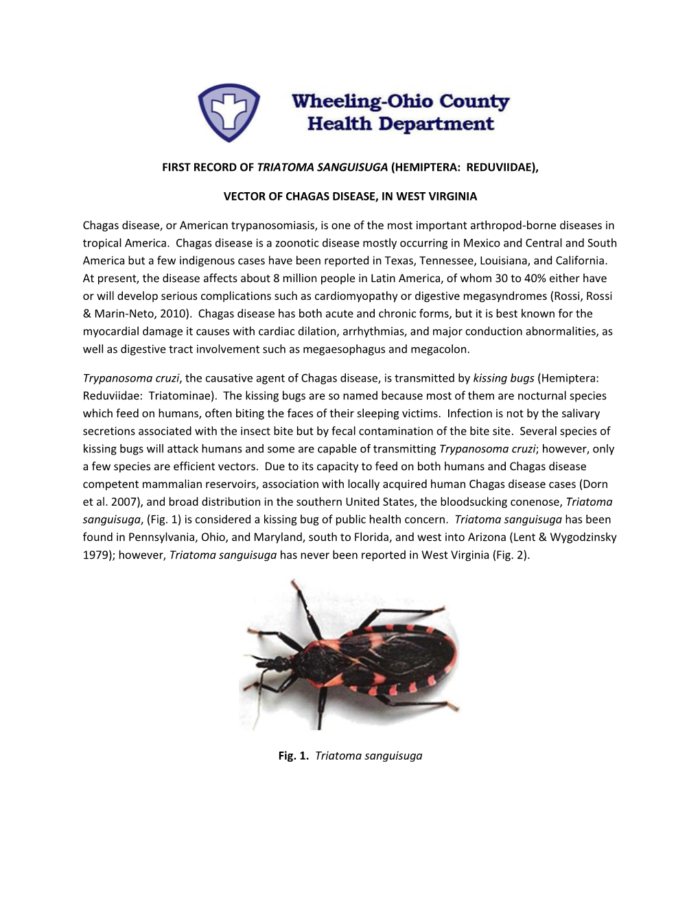 Kissing Bug Information (PDF)