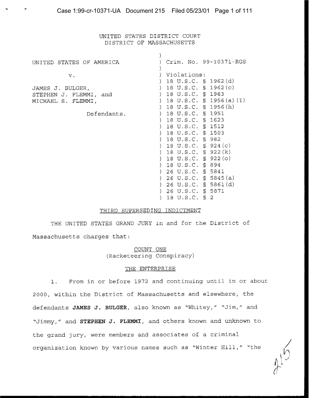 U.S. V. James Bulger