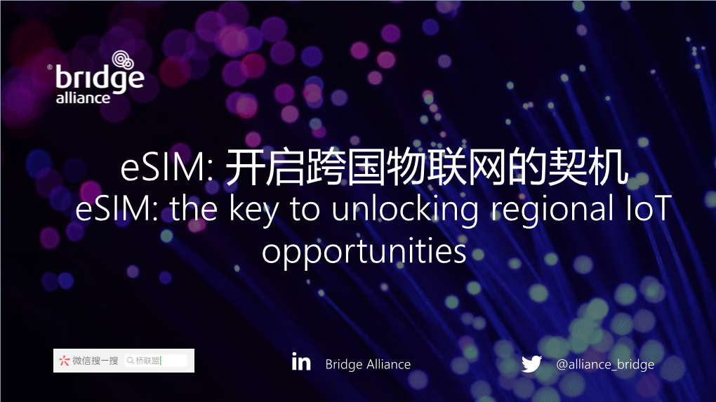 Esim: 开启跨国物联网的契机 Esim: the Key to Unlocking Regional Iot Opportunities