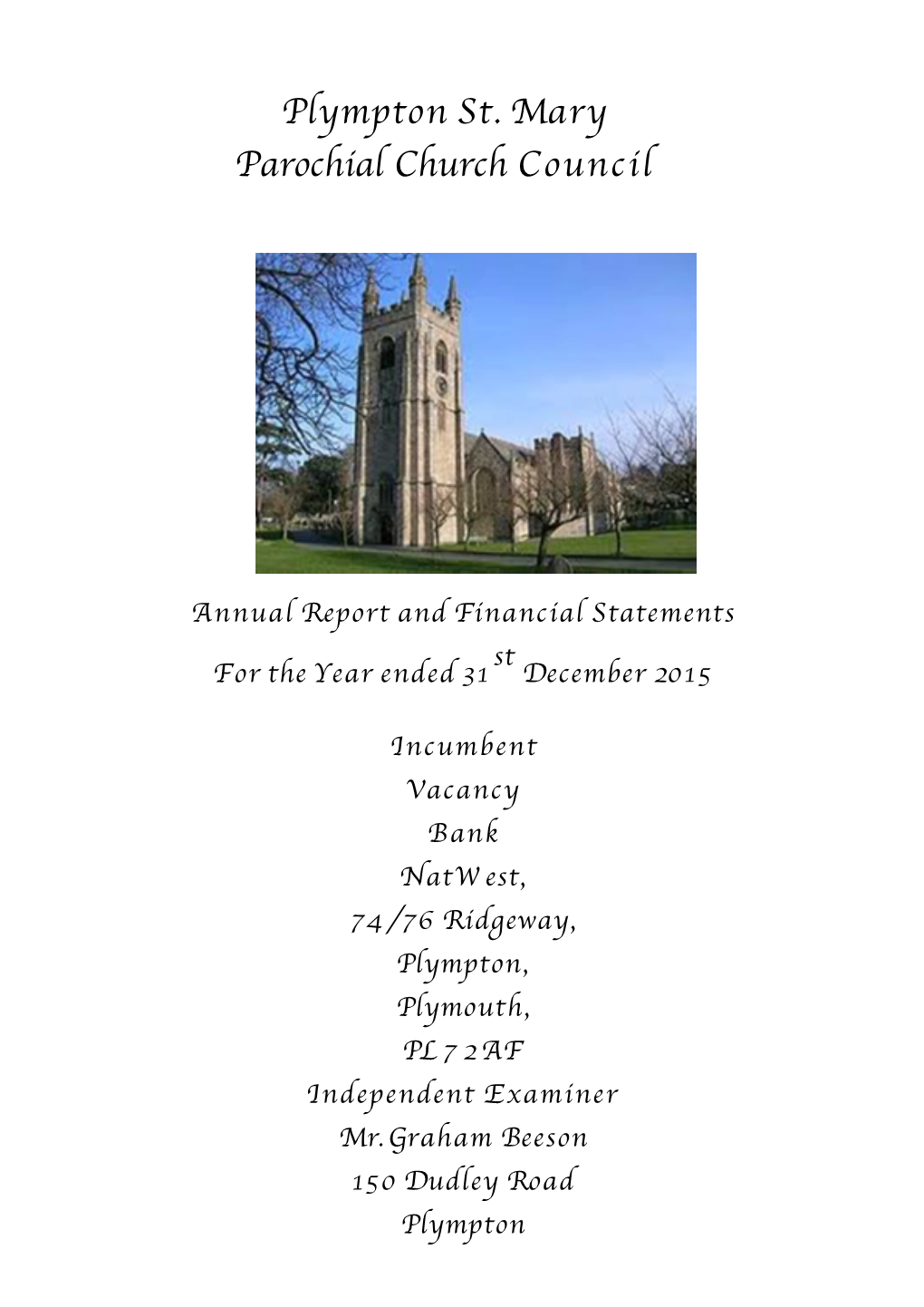 2015 PCC Annual Report Revised Copy