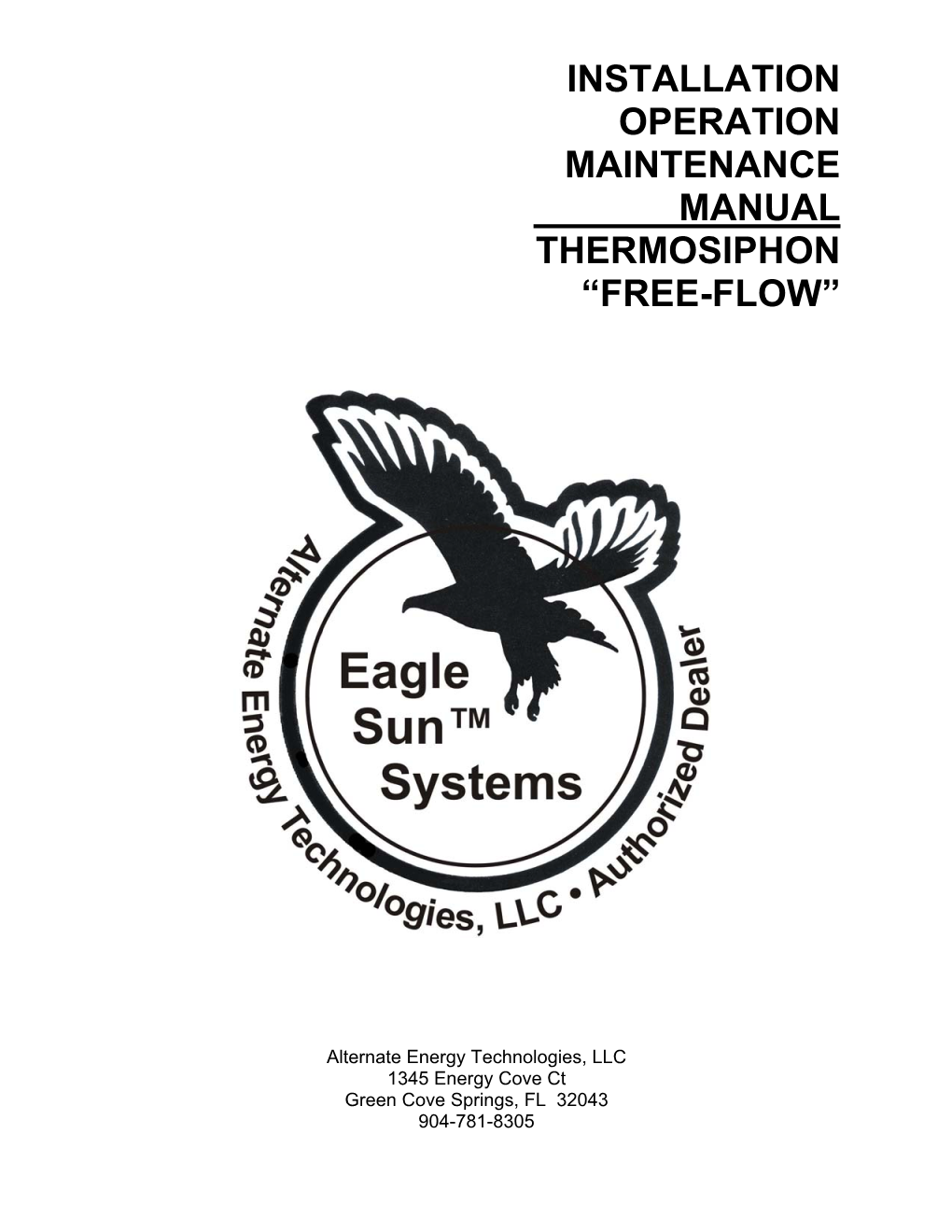 Installation Operation Maintenance Manual Thermosiphon “Free-Flow”