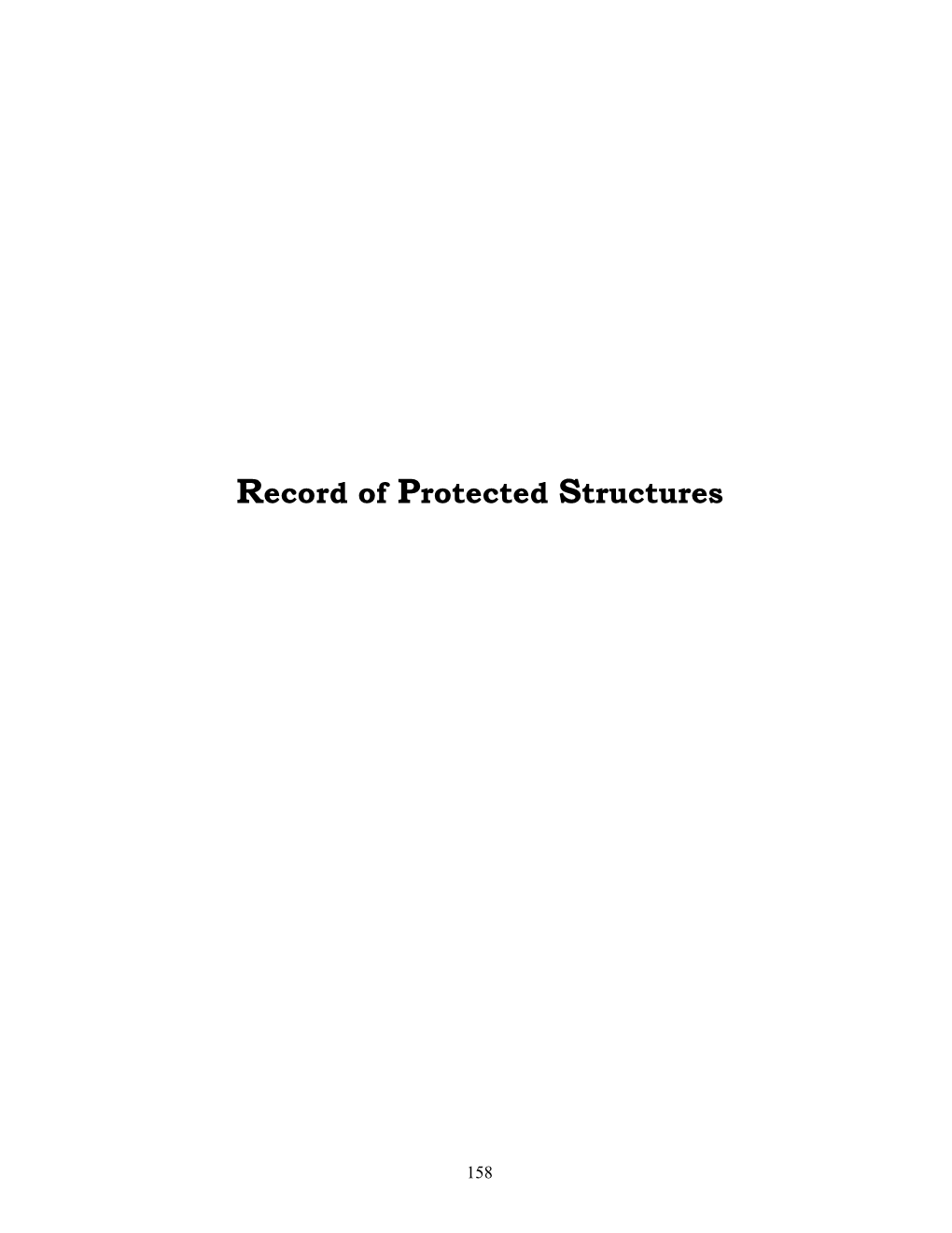 Record of Protected Structures