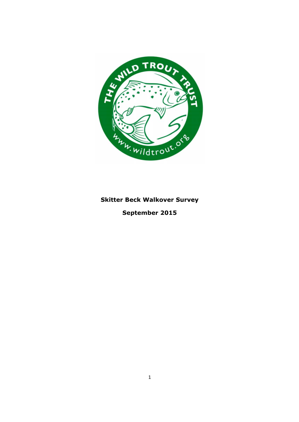 Skitter Beck Walkover Survey September 2015