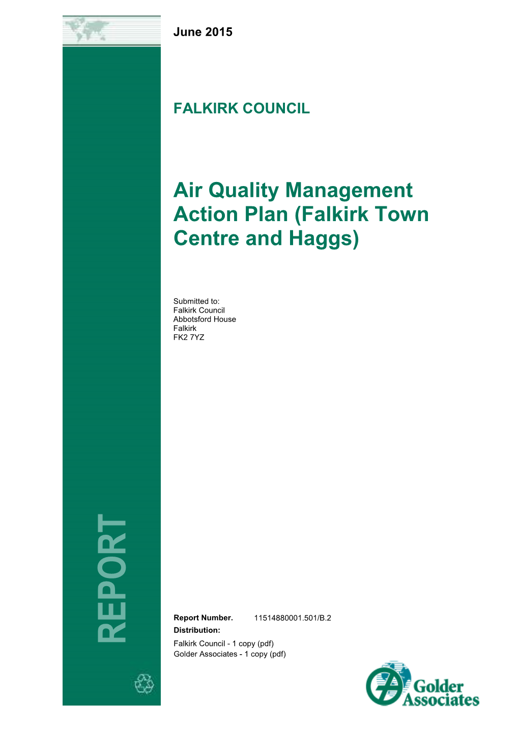 2015 Falkirk and Haggs Air Quality Action Plan