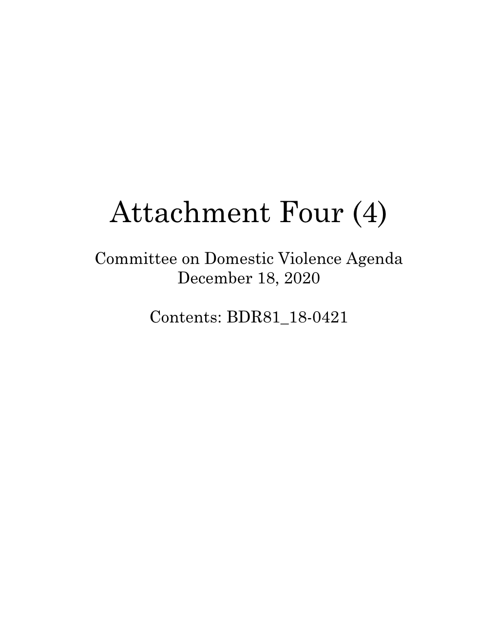Attachment Four (4)