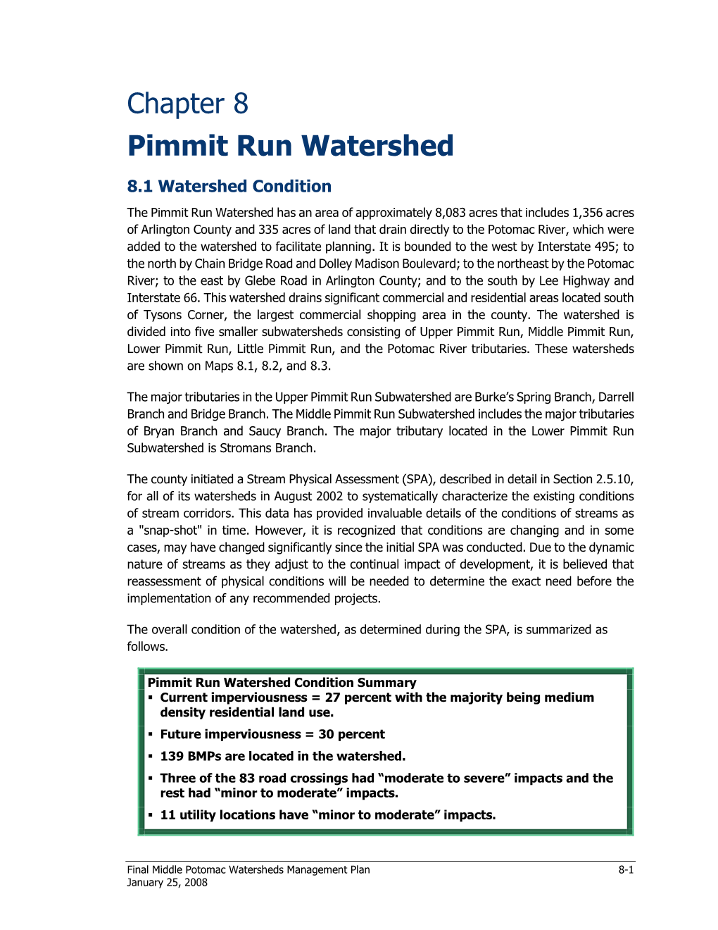 Pimmit Run Watershed