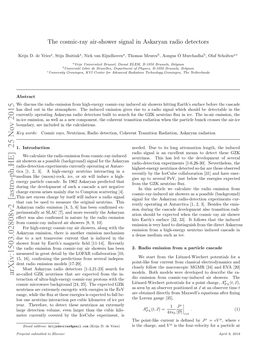 The Cosmic-Ray Air-Shower Signal in Askaryan Radio Detectors