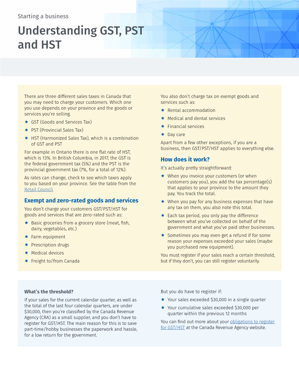 Register for a GST/HST Number