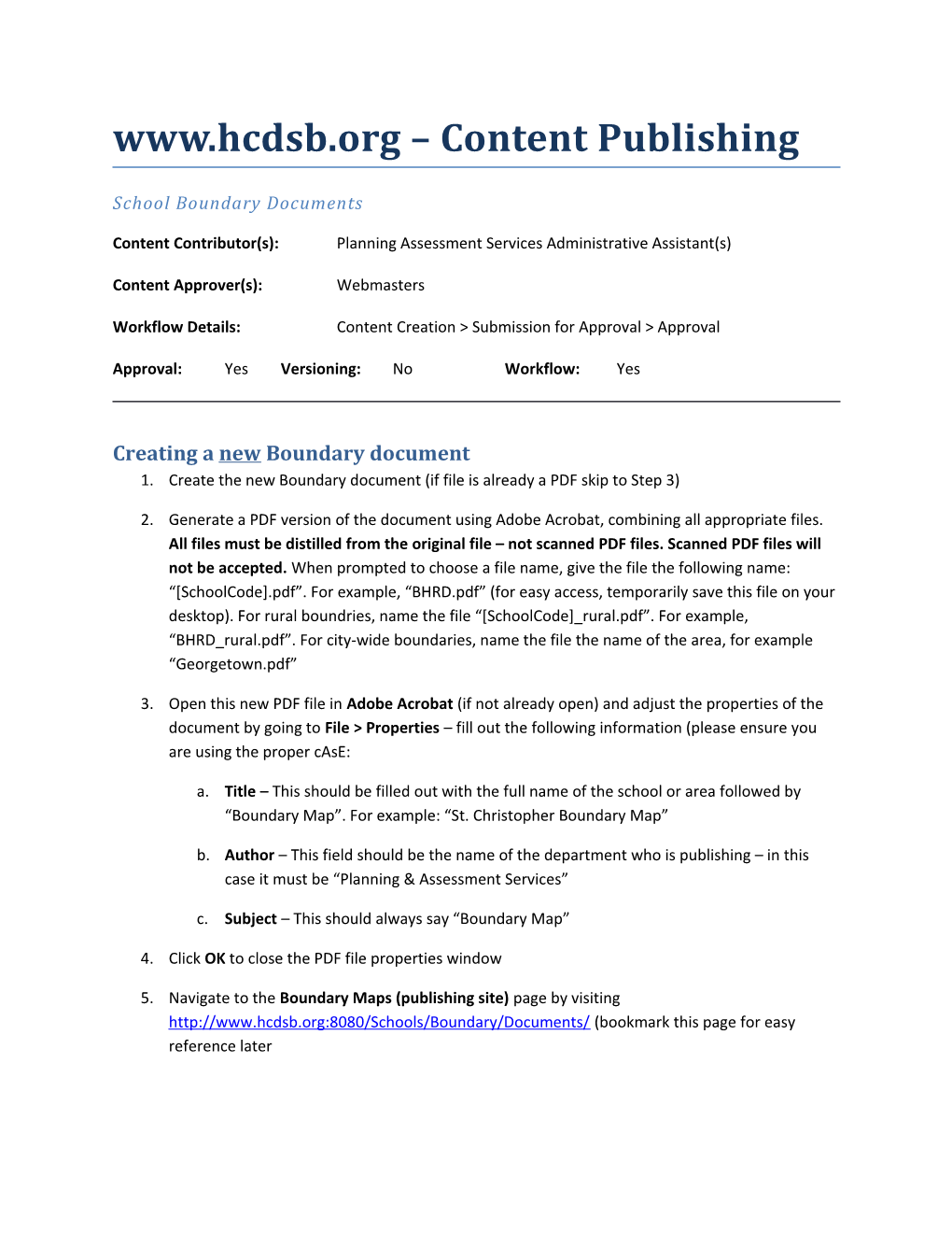 Publishing Boundary Maps