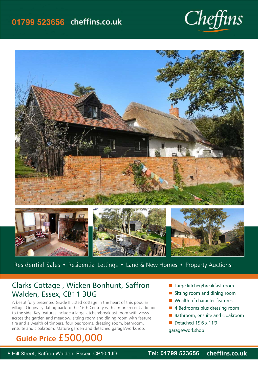 Clarks Cottage , Wicken Bonhunt, Saffron Walden, Essex, CB11 3UG