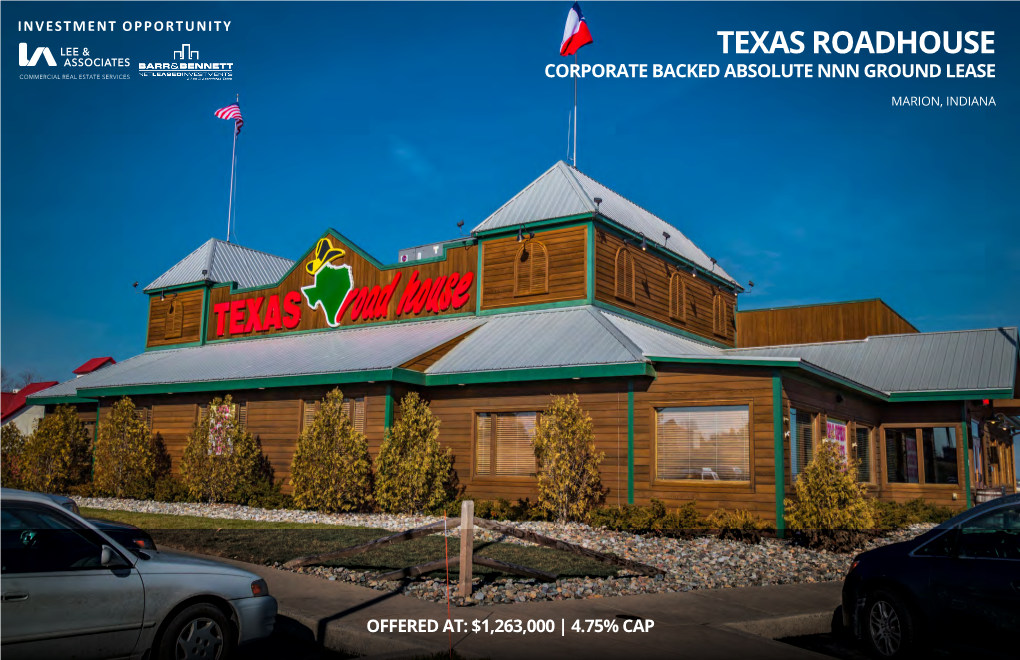 Texas Roadhouse Corporate Backed Absolute Nnn Ground Lease