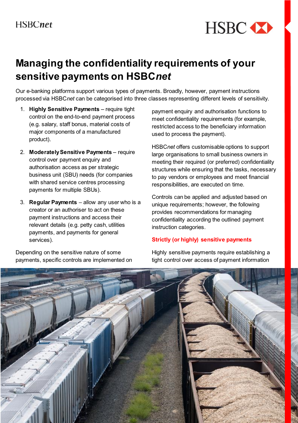 Managing the Confidentiality Requirements of Your Sensitive Payments on Hsbcnet