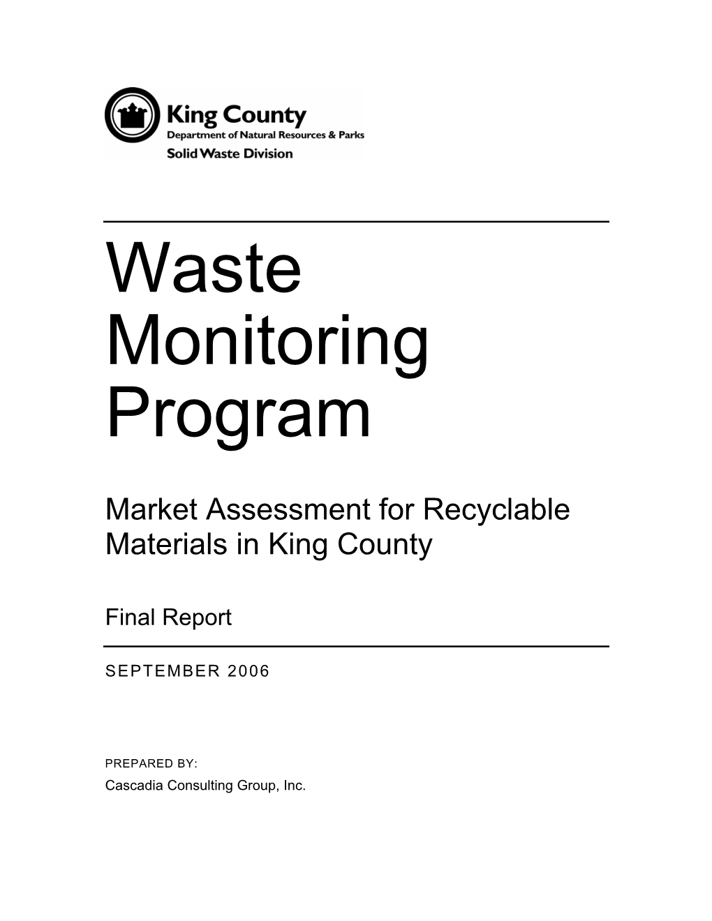 Waste Monitoring Markets Report