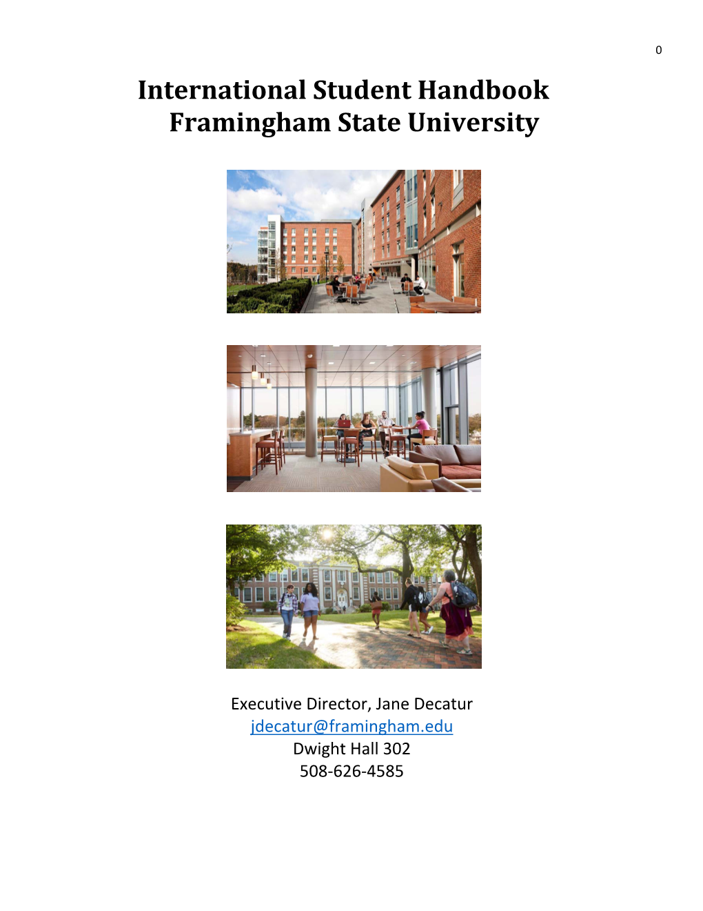 International Student Handbook Framingham State University