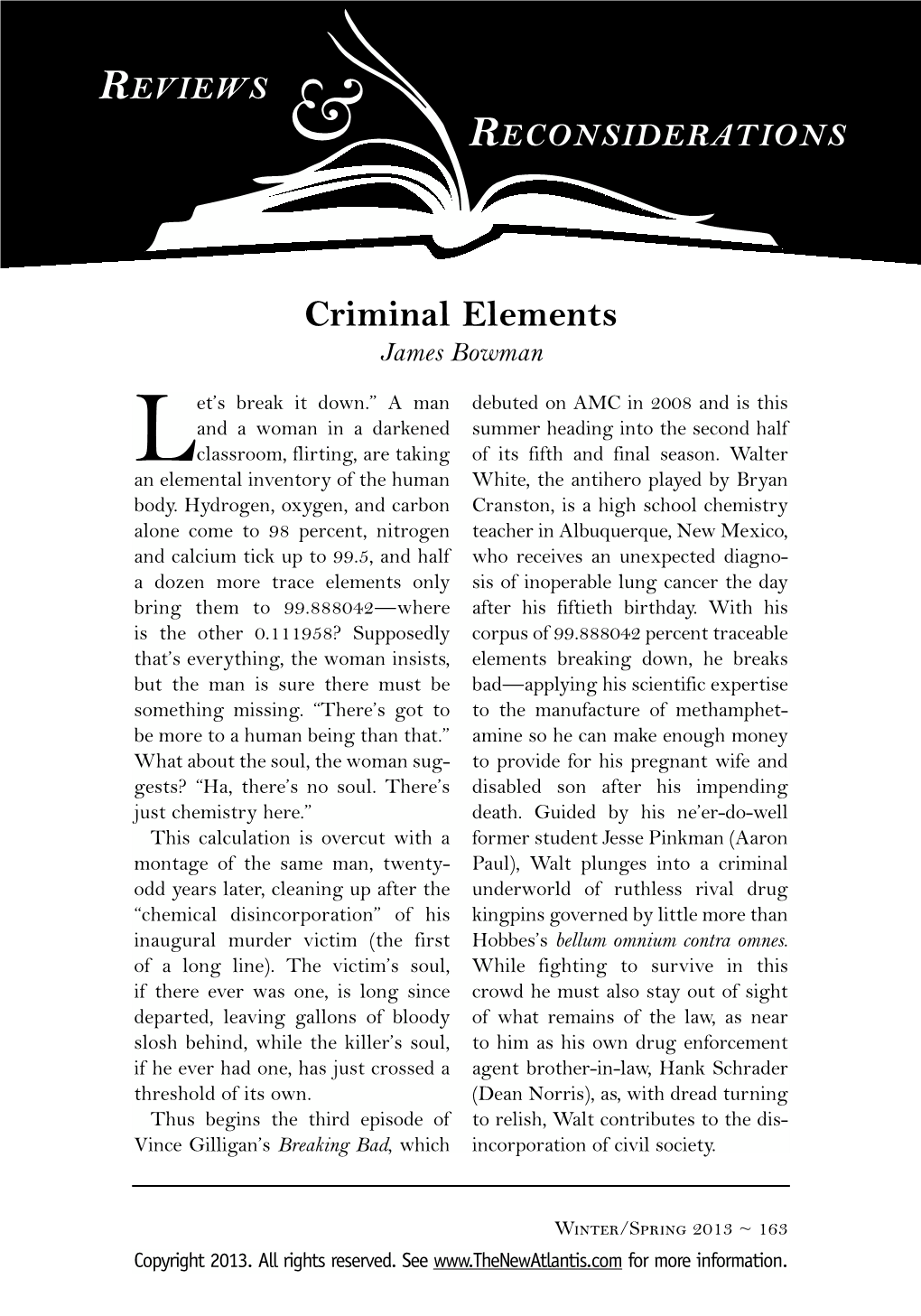 Criminal Elements James Bowman