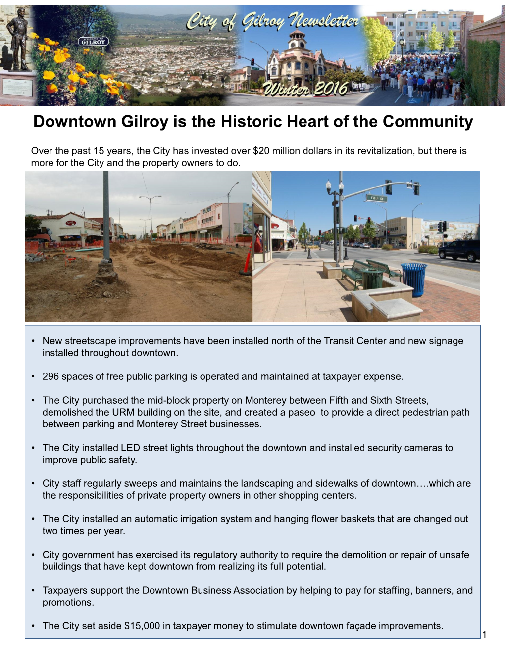 Downtown Gilroy Is the Historic Heart of the Community