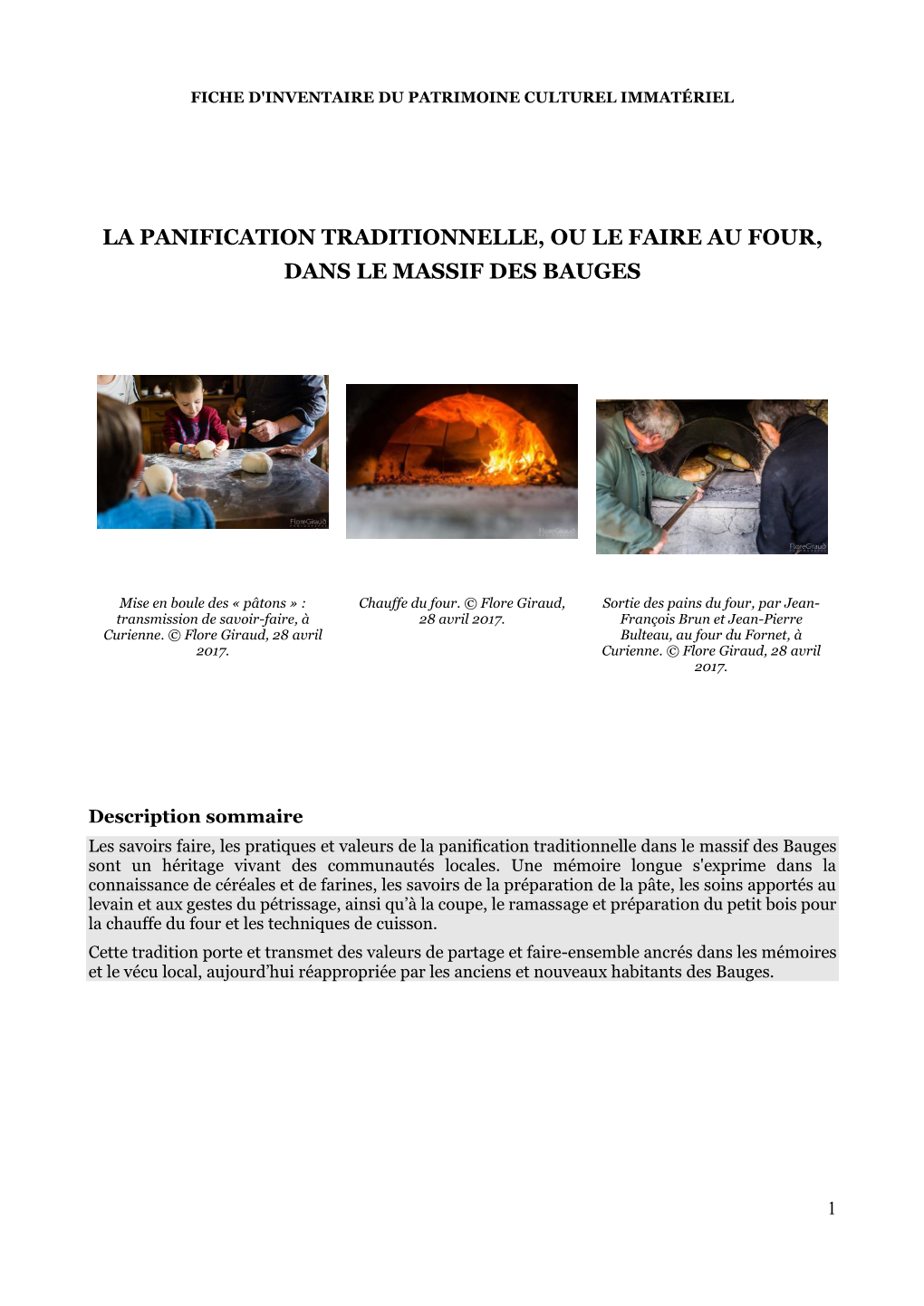 Le Faire Au Four Dans Le Massif Des Bauges.Pdf Pdf 3 Mo