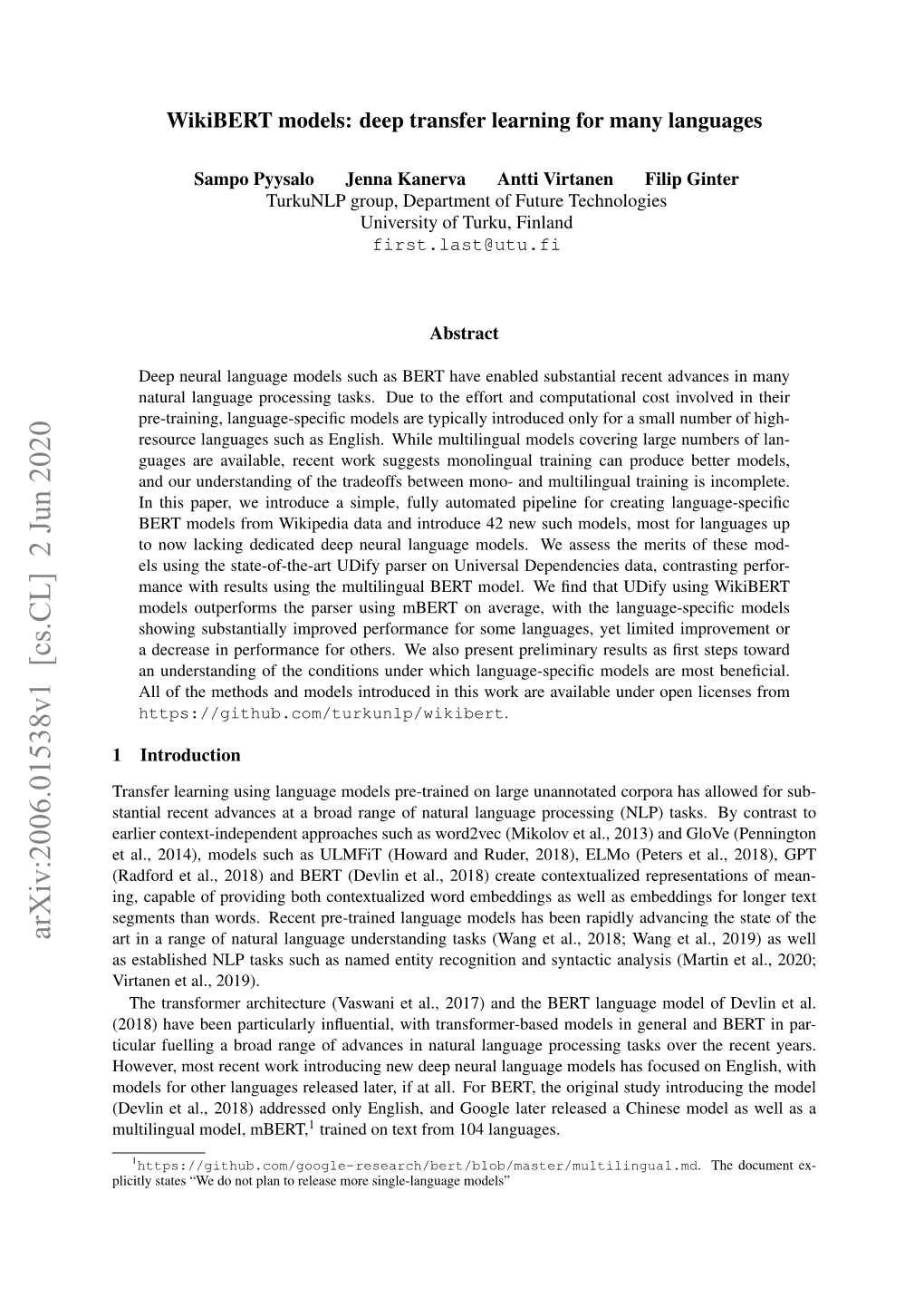 Arxiv:2006.01538V1 [Cs.CL] 2 Jun 2020