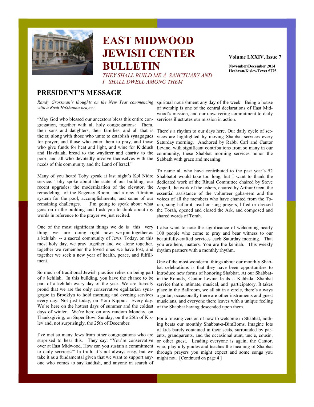 Nov/Dec 2014 Bulletin