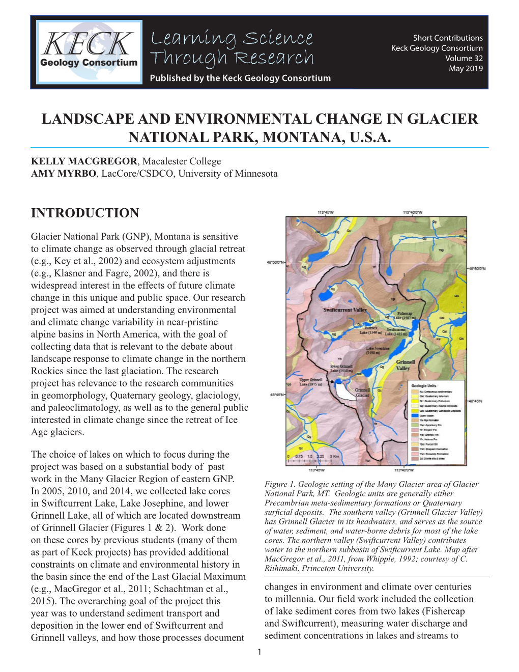 Landscape and Environmental Change in Glacier National Park, Montana, U.S.A