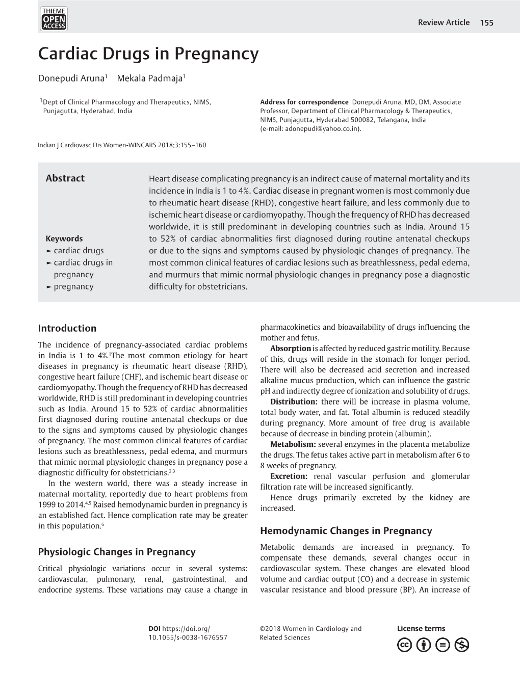 Cardiac Drugs in Pregnancy