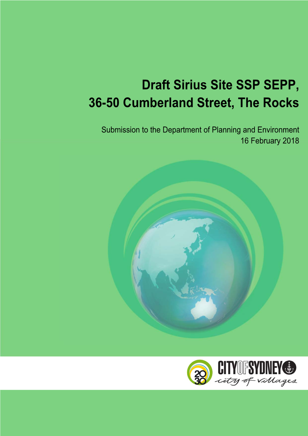 Draft Sirius Site SSP SEPP, 36-50 Cumberland Street, the Rocks