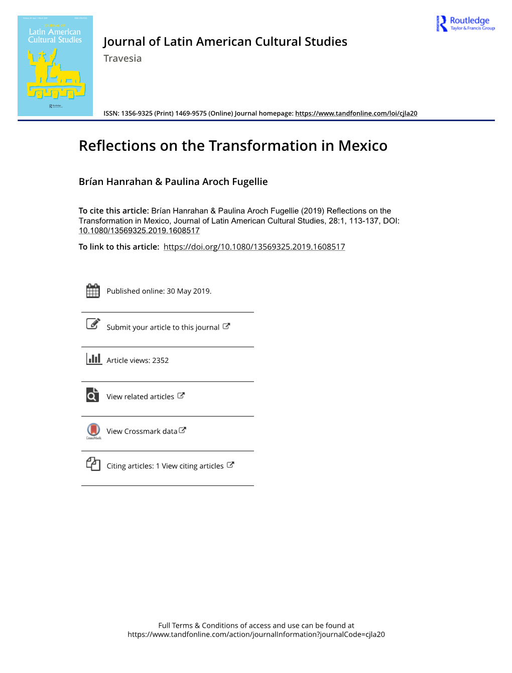 Reflections on the Transformation in Mexico