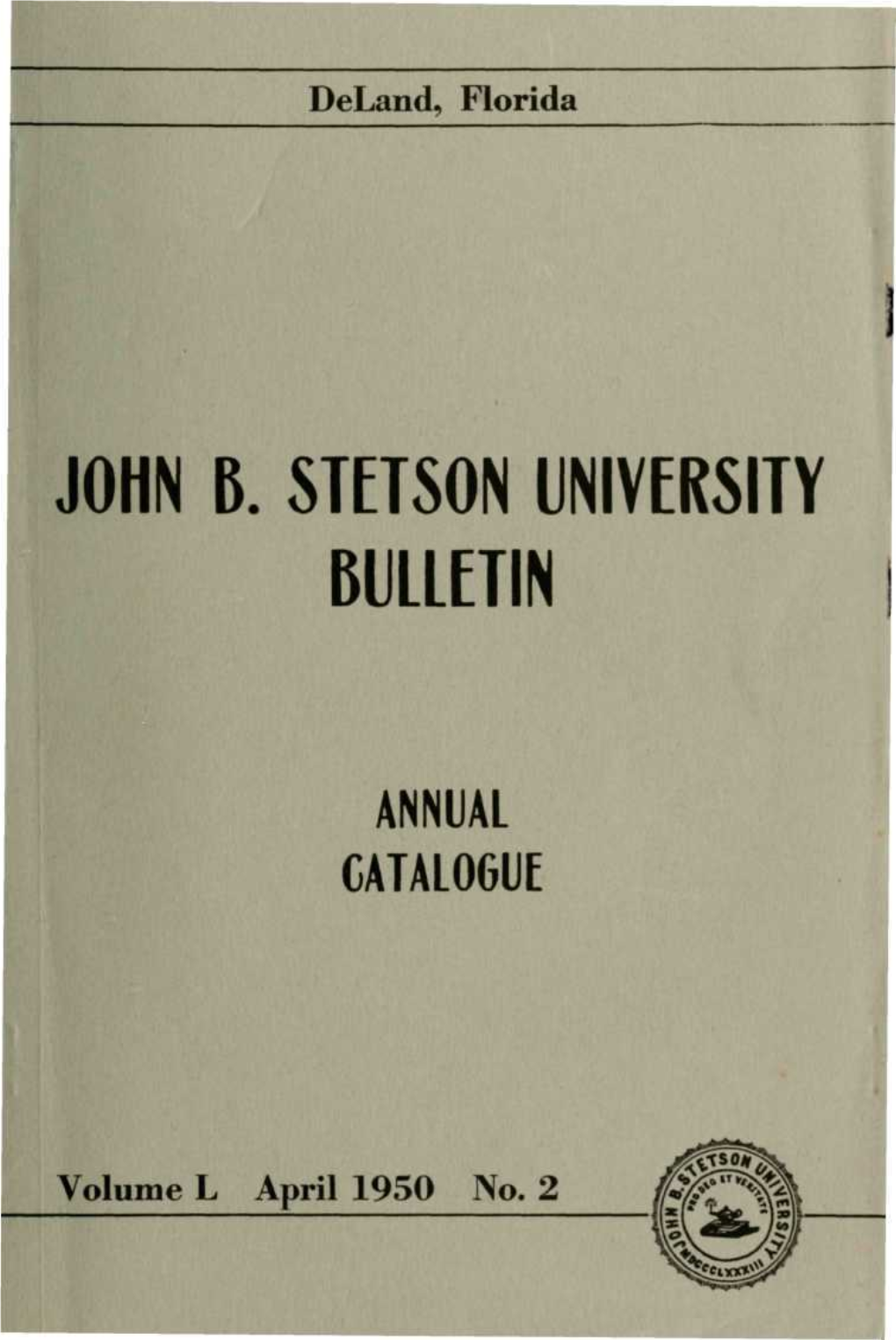 John B. Stetson University Bulletin
