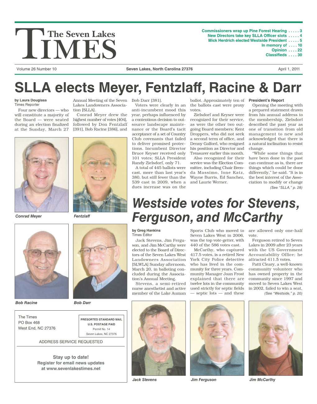 SLLA Elects Meyer, Fentzlaff, Racine & Darr