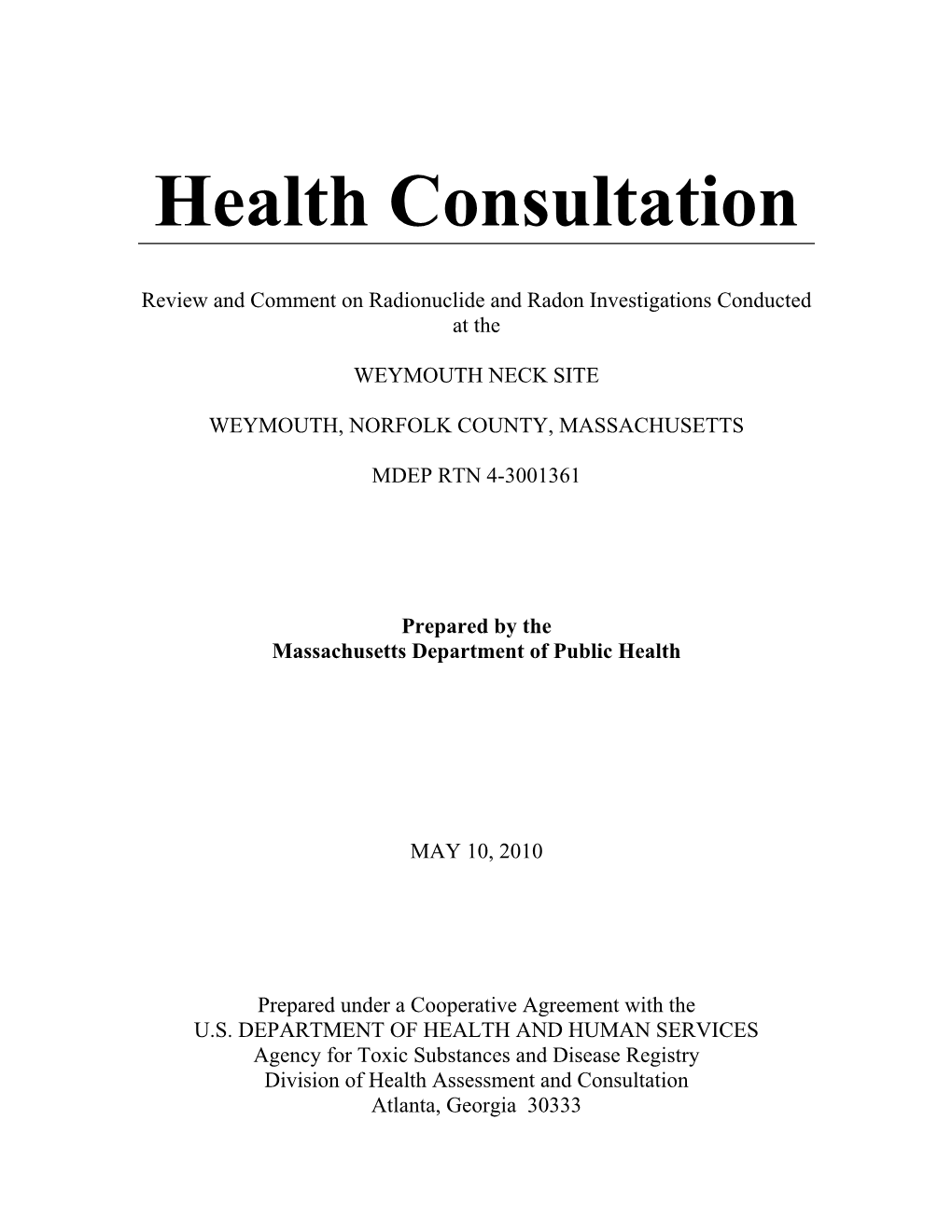 Health Consultation