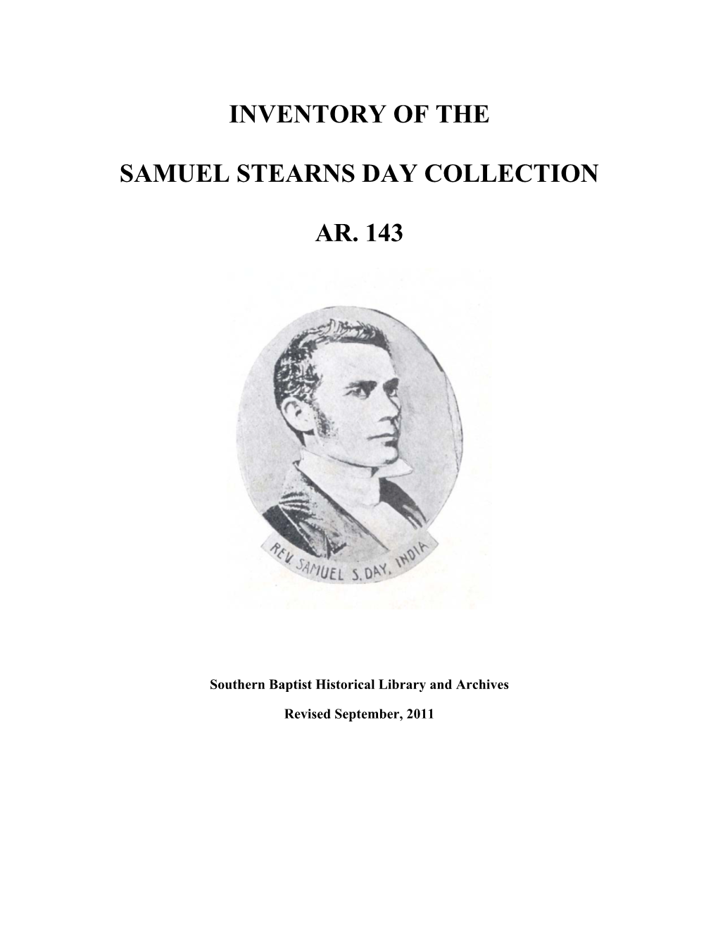 Inventory of the Samuel Stearns Day Collection Ar