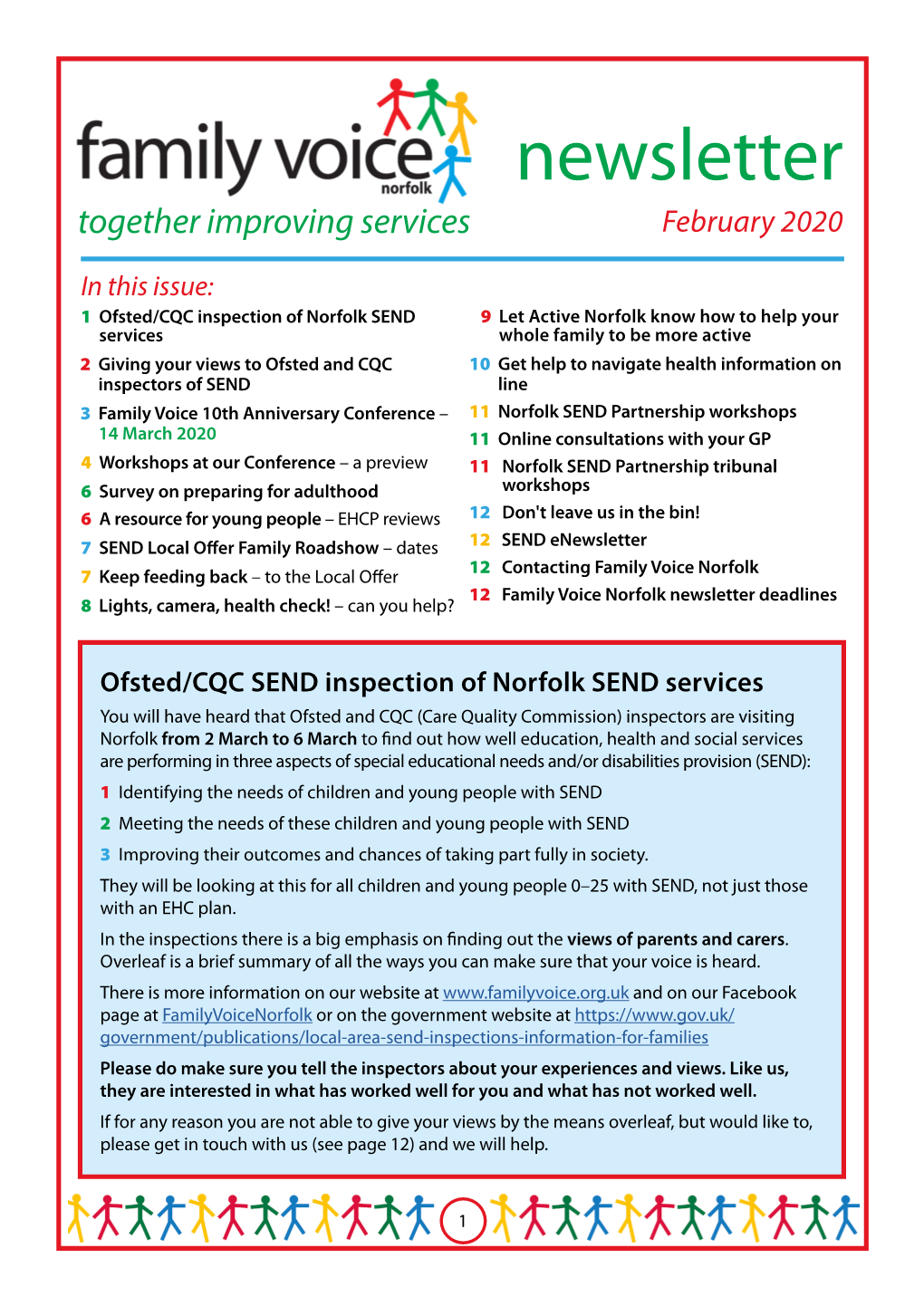 Newsletter Together Improving Services February 2020