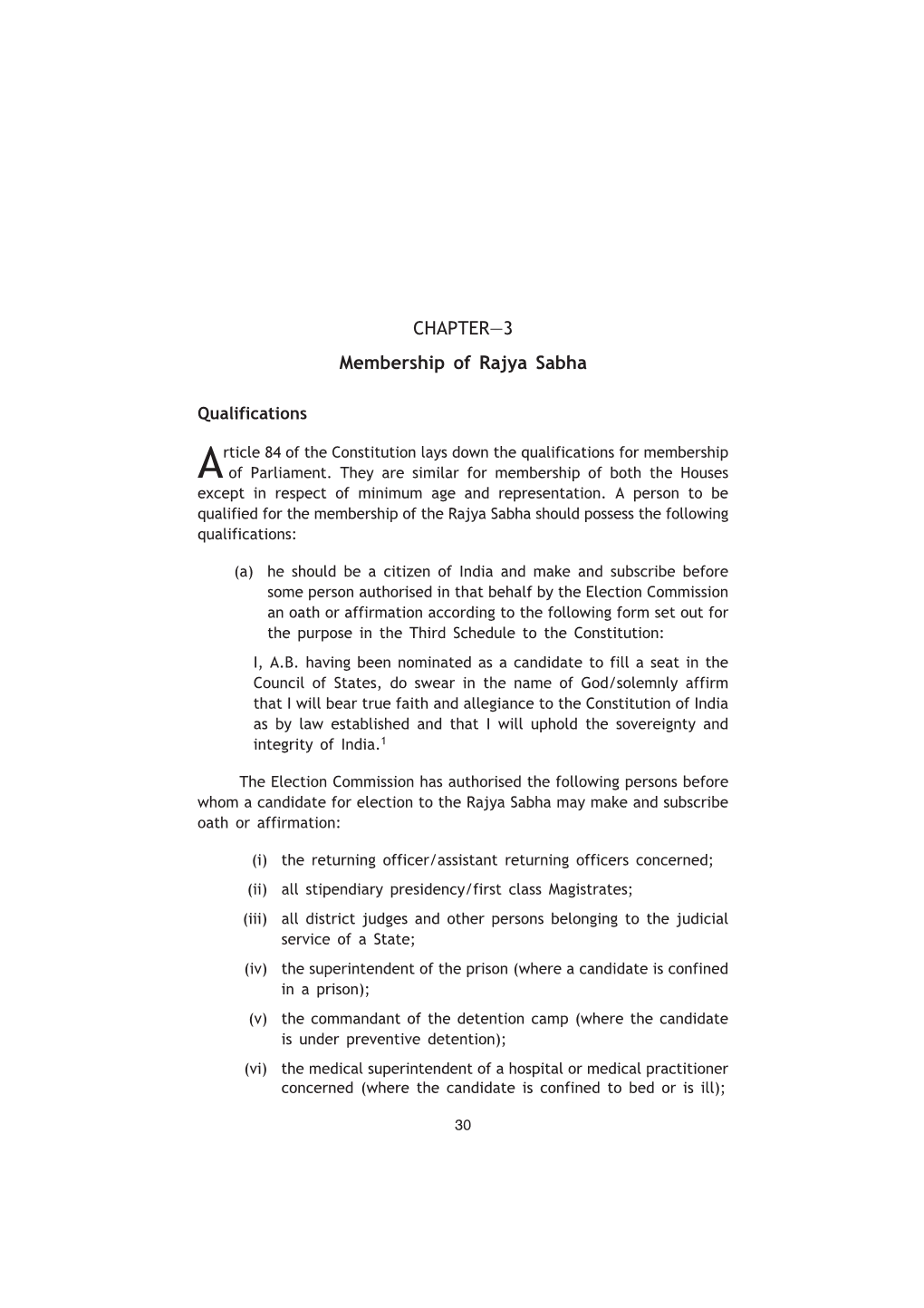 CHAPTER—3 Membership of Rajya Sabha