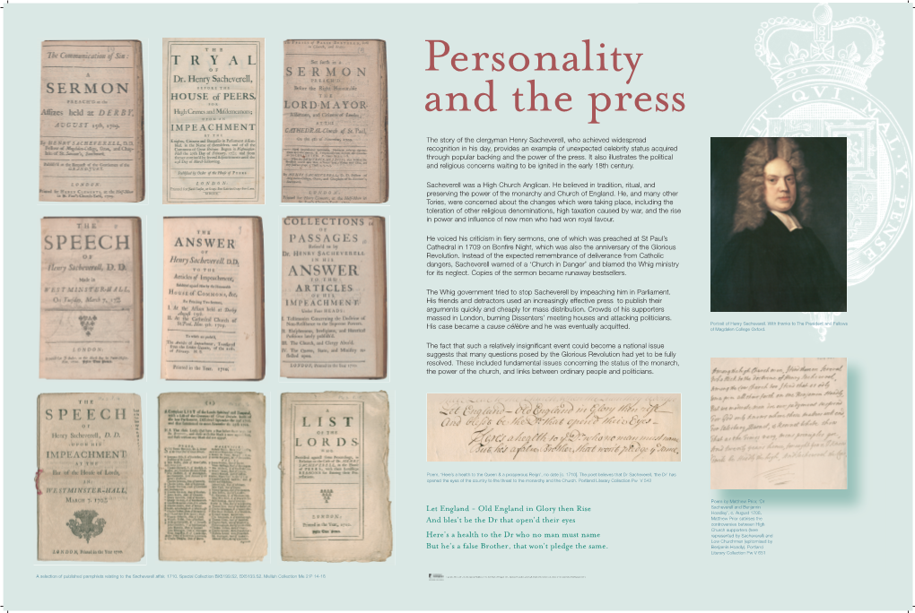 Personality and the Press Exhibition Board 5