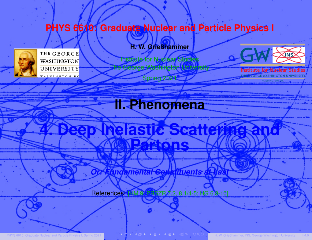 PHYS 6610: Graduate Nuclear and Particle Physics I