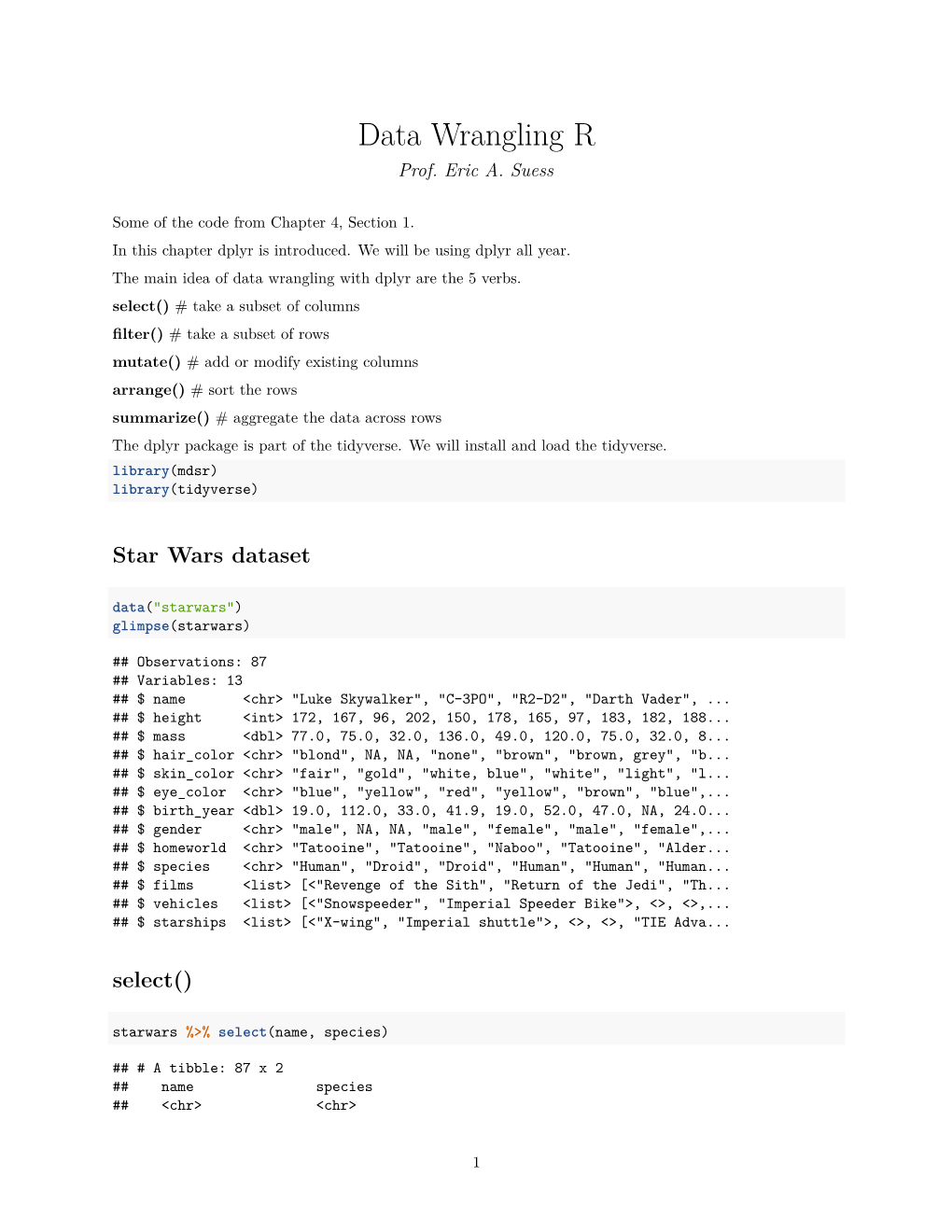 Data Wrangling R Prof